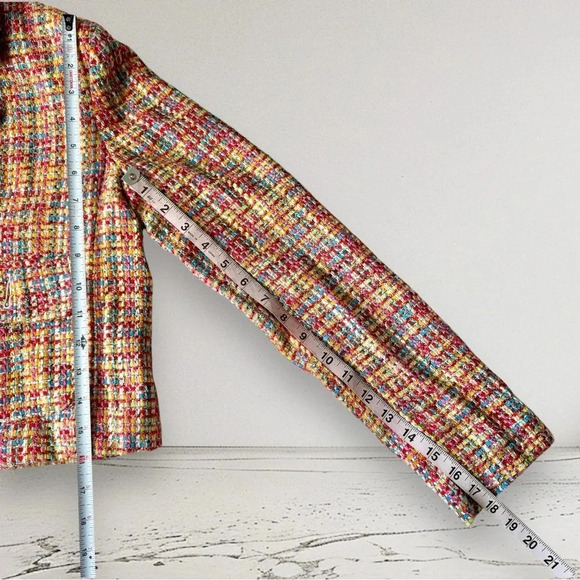 SONG OF STYLE Two pc Sets Sophia Jacket & Lyric Top Rainbow Multi Tweed Size XS - Picture 7 of 17